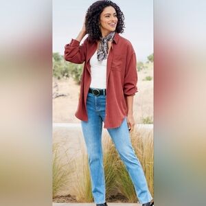 Soft Surroundings Ultimate Denim Straight Leg Light Wash Jeans 16 XL 1X